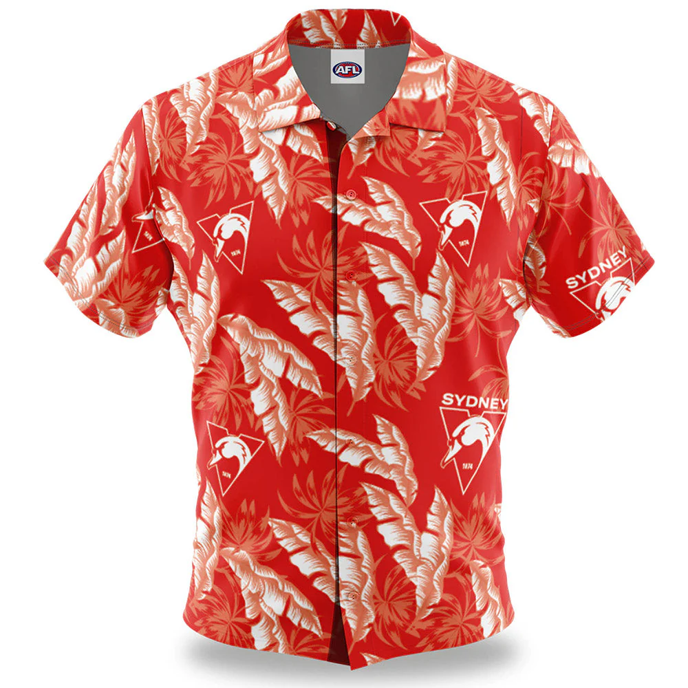 Sydney Swans Paradise Hawaiian Shirt - Image 4