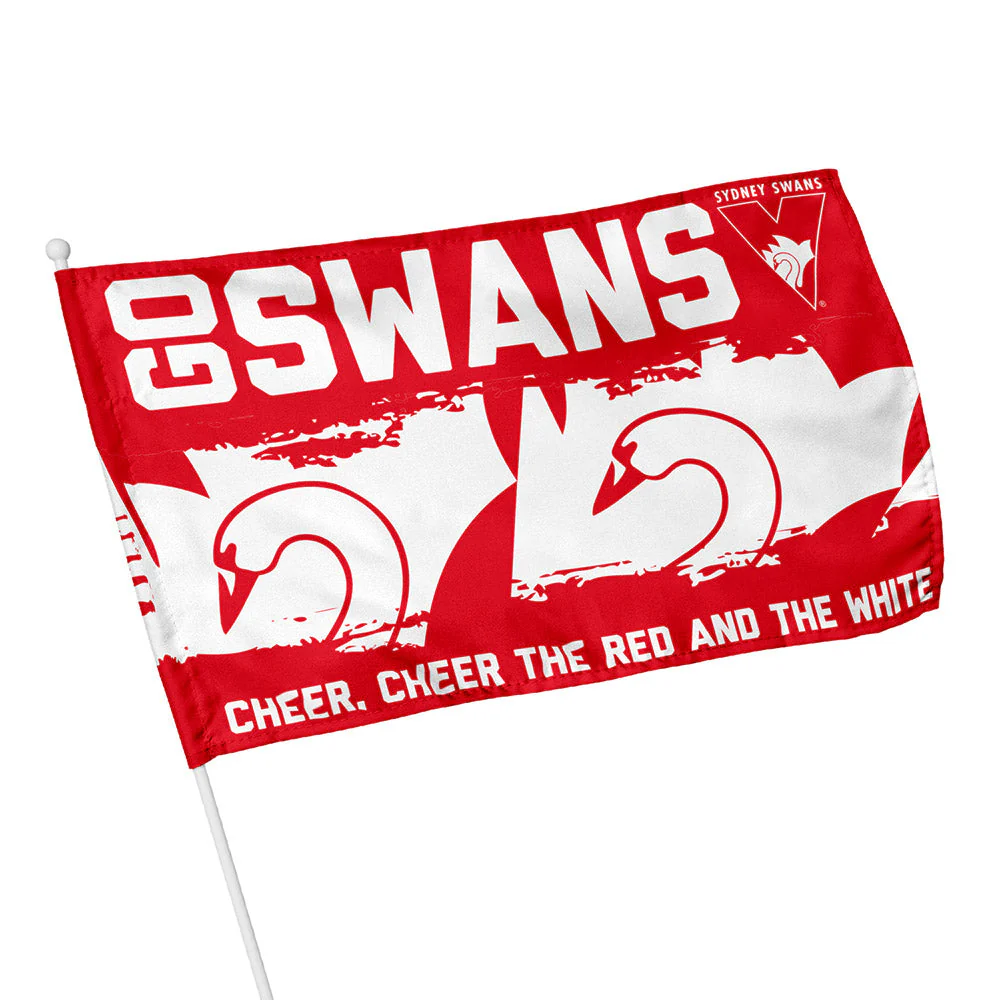 Sydney Swans Small Supporter Flag - Image 2