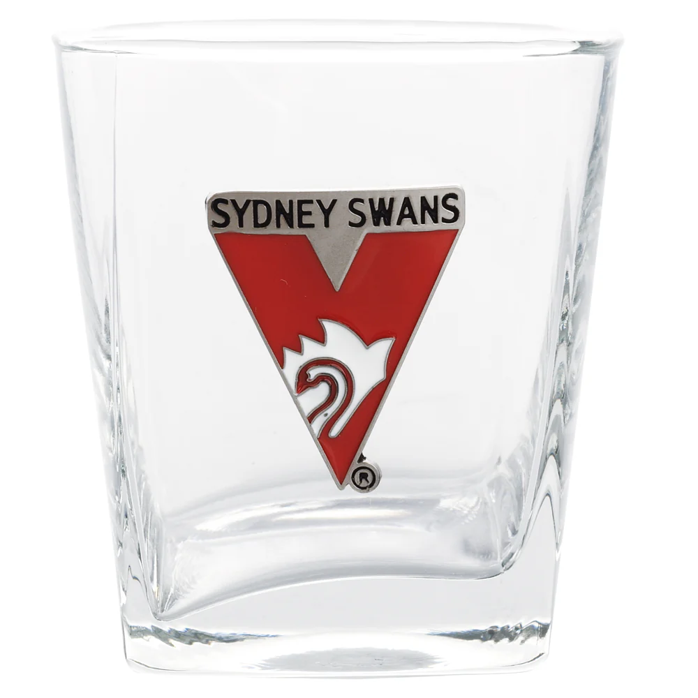 Sydney Swans Spirit Glasses With Metal Badge