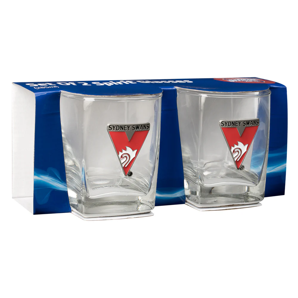 Sydney Swans Spirit Glasses With Metal Badge - Image 2
