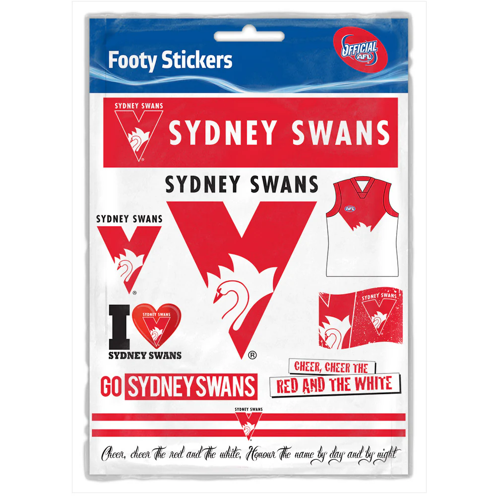 Sydney Swans Sticker Sheet