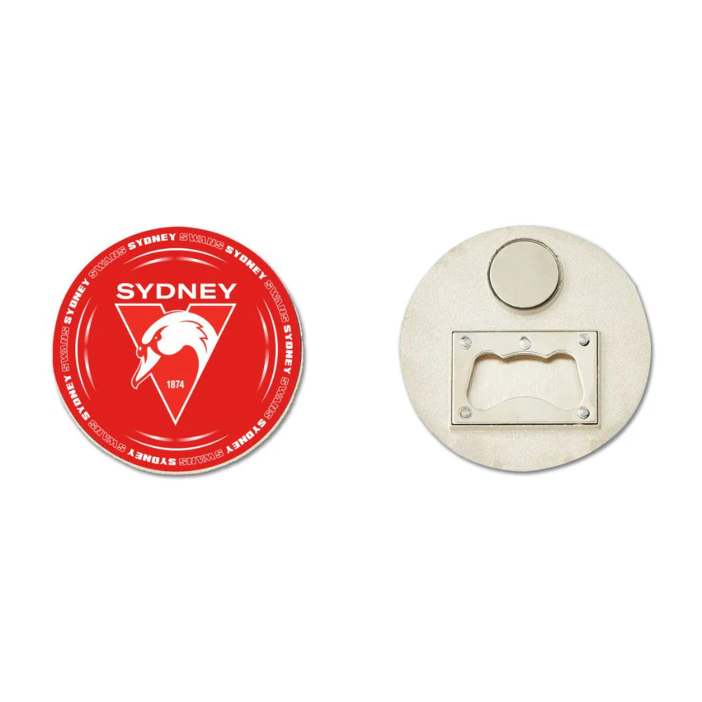 Sydney Swans Team Logo Bottle Opener Magnet