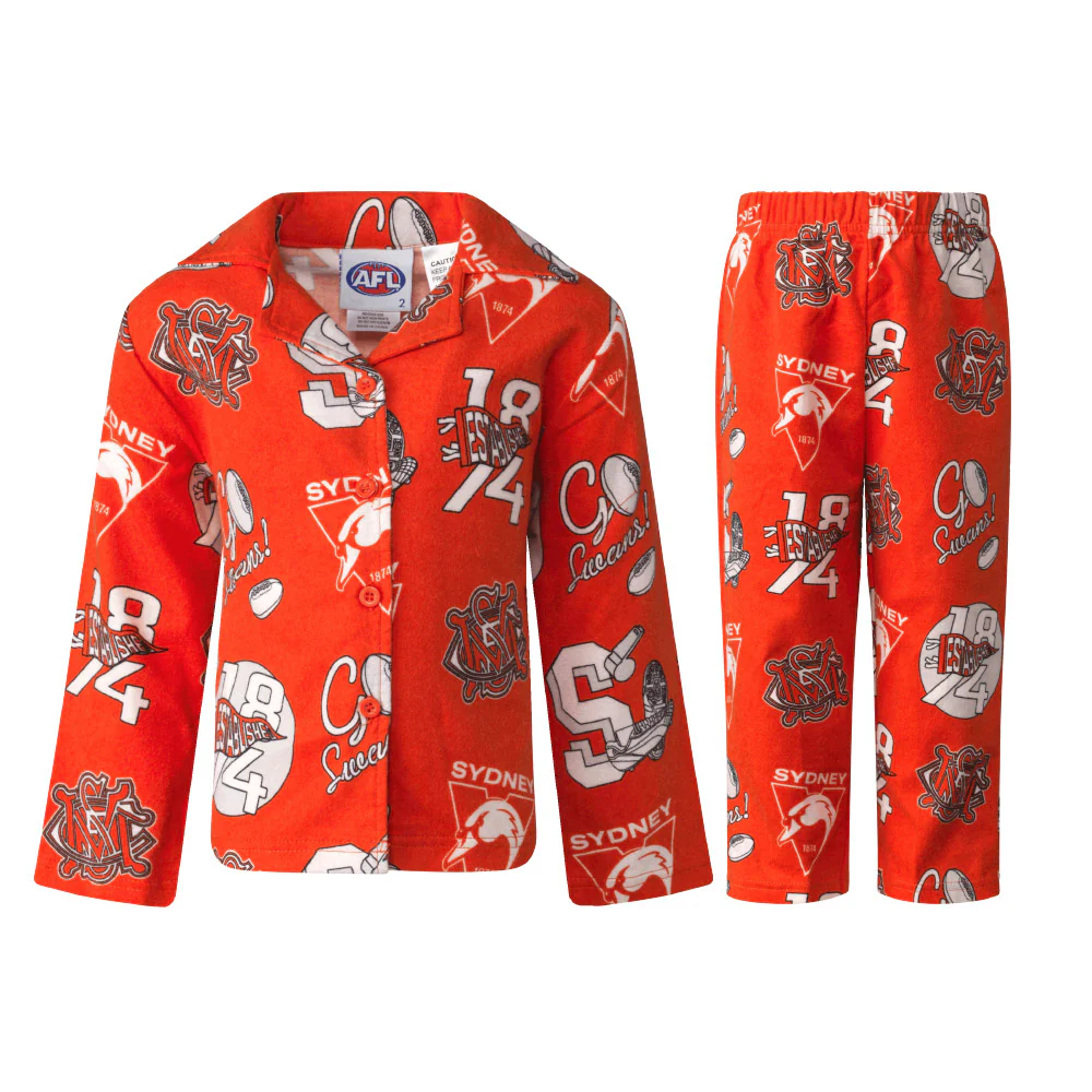 Sydney Swans Toddlers Flannel Pyjama Set