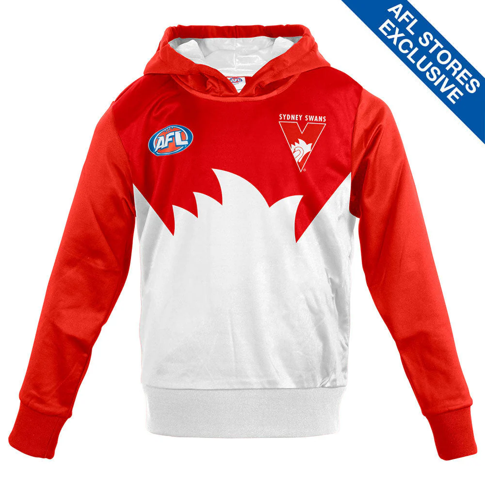 Sydney Swans Youth Long-Sleeved Guernsey Hoody - Image 4