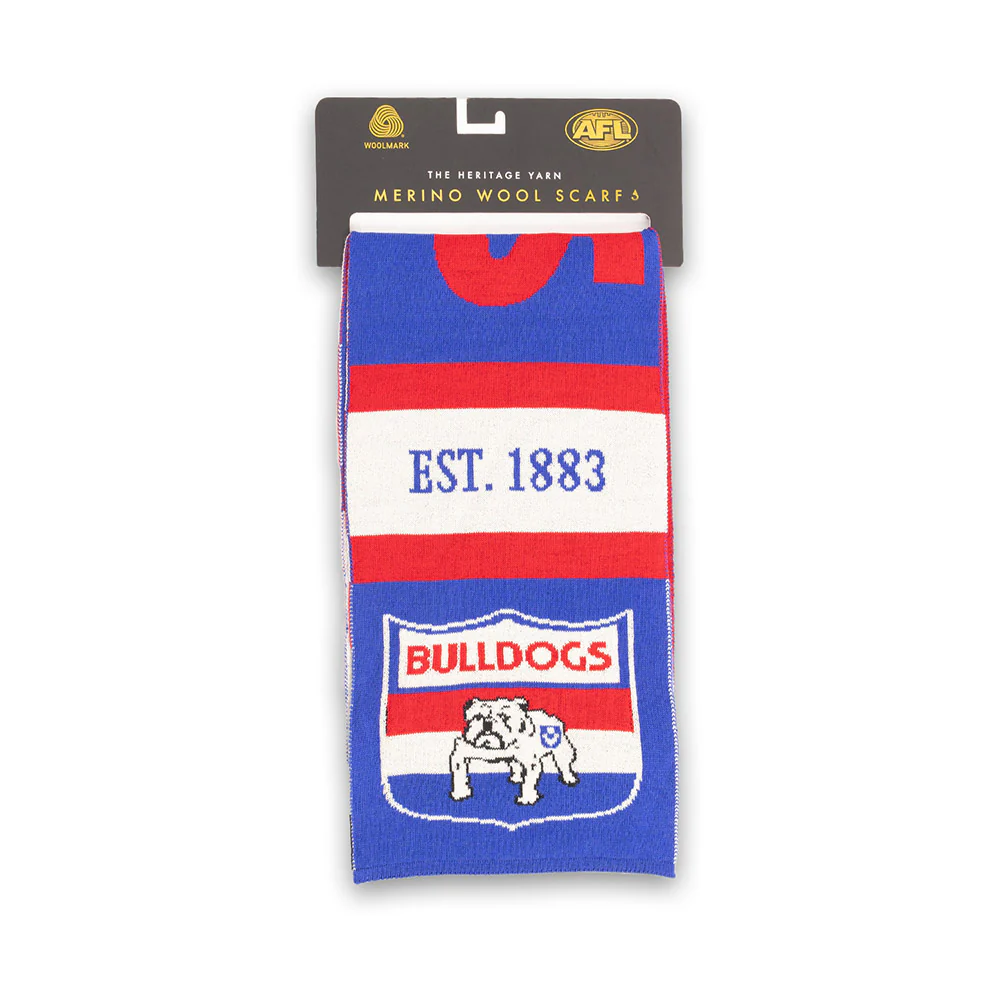 Western Bulldogs Throwback Merino Wool Scarf