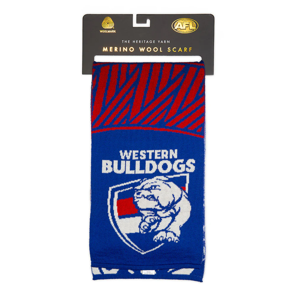 Western Bulldogs Team Merino Wool Indigenous Scarf