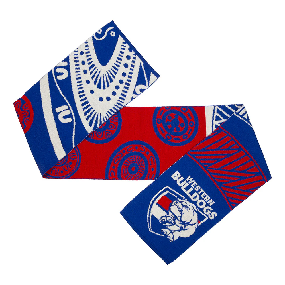 Western Bulldogs Team Merino Wool Indigenous Scarf - Image 2