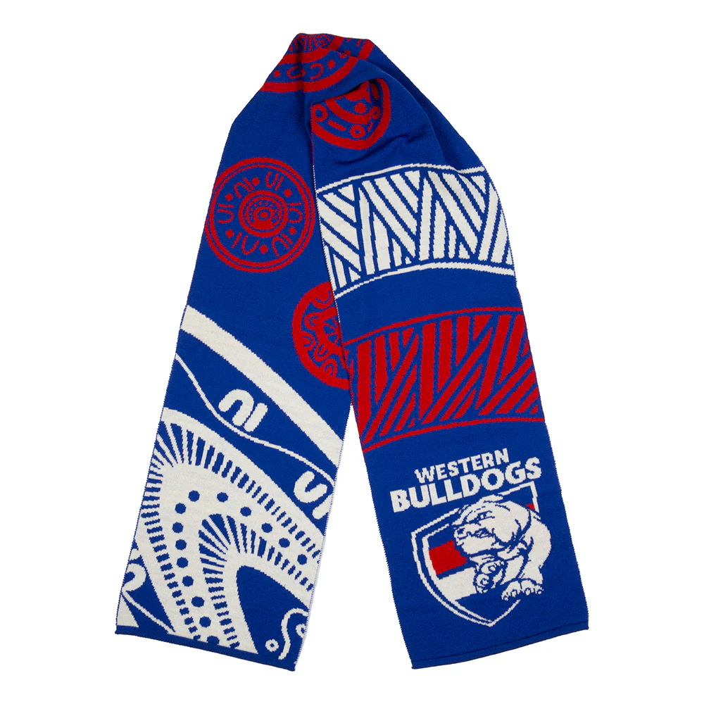Western Bulldogs Team Merino Wool Indigenous Scarf - Image 3