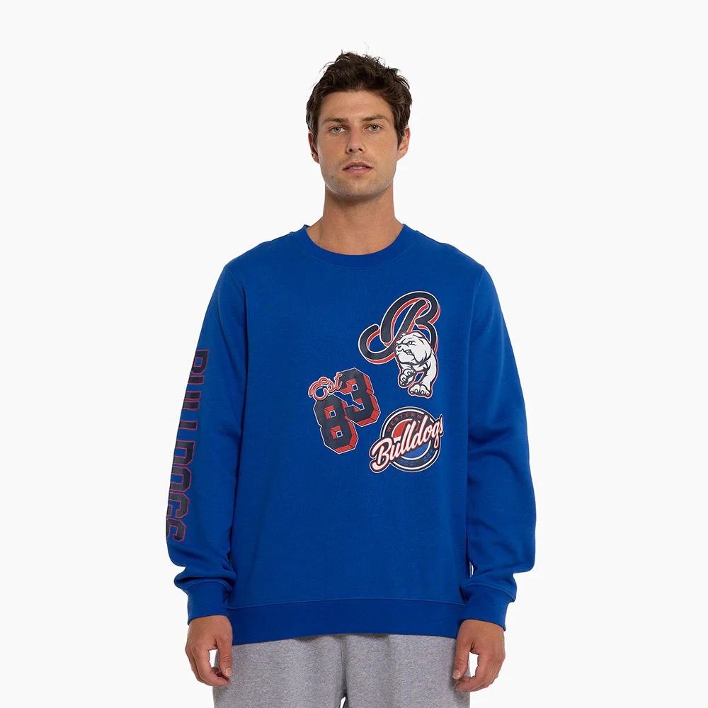 Western Bulldogs Mens Patchwork Crew Sweater - Image 2