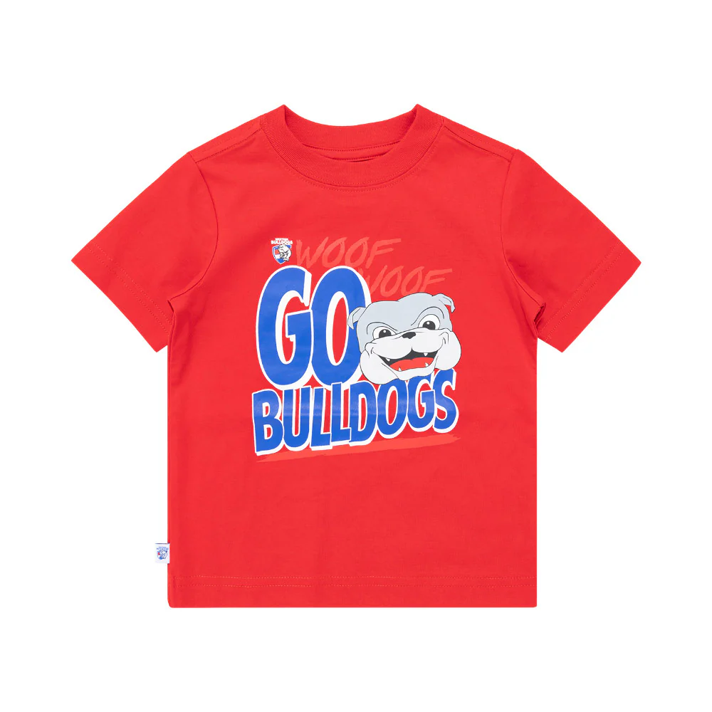 Western Bulldogs Kids Woof Mascot Tee