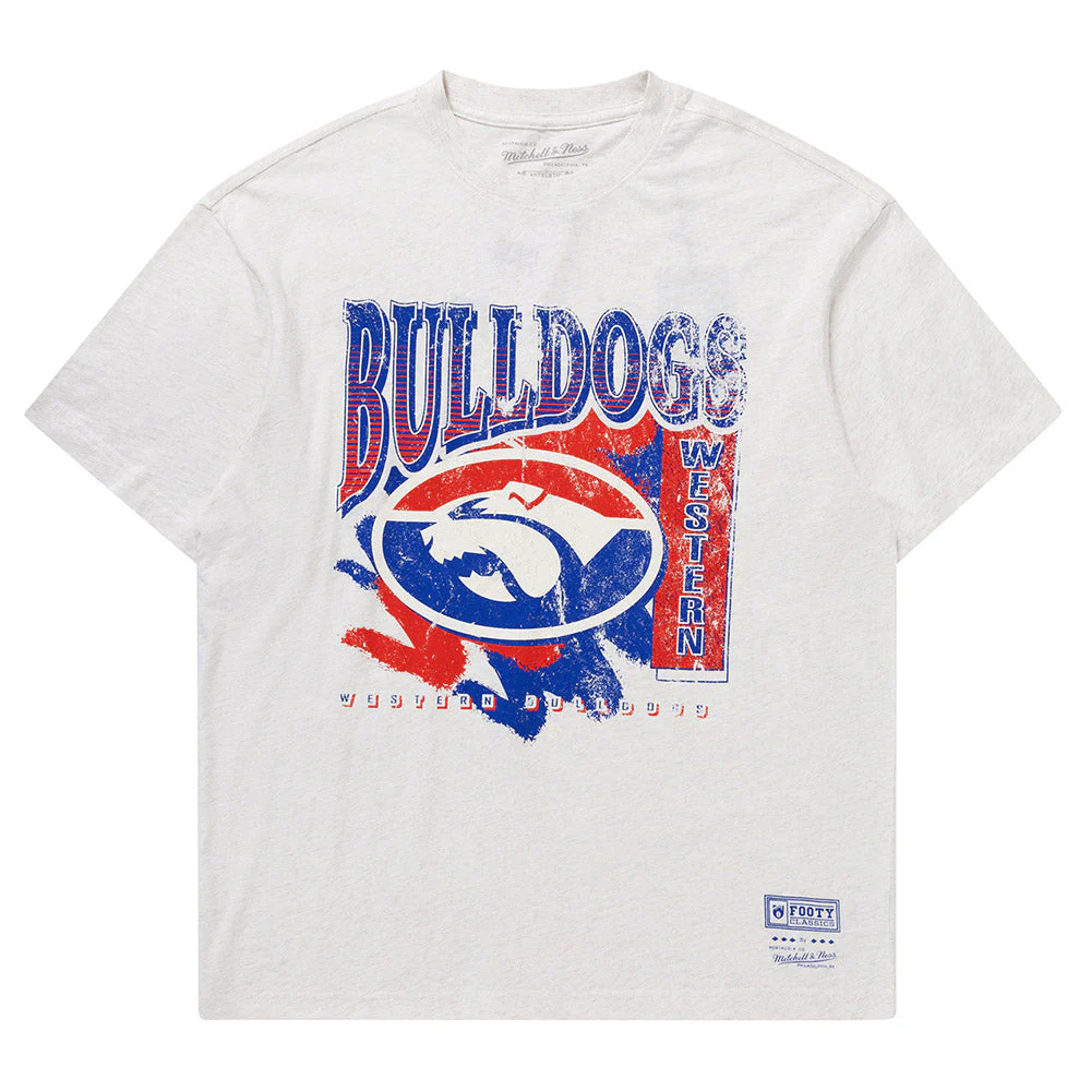 Western Bulldogs Mitchell & Ness Adults Vintage Brush Off Tee - Image 10