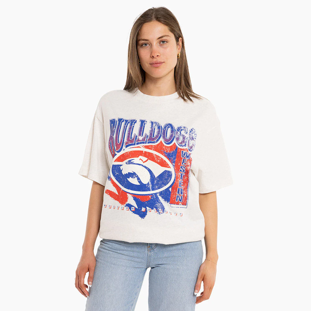 Western Bulldogs Mitchell & Ness Adults Vintage Brush Off Tee - Image 7