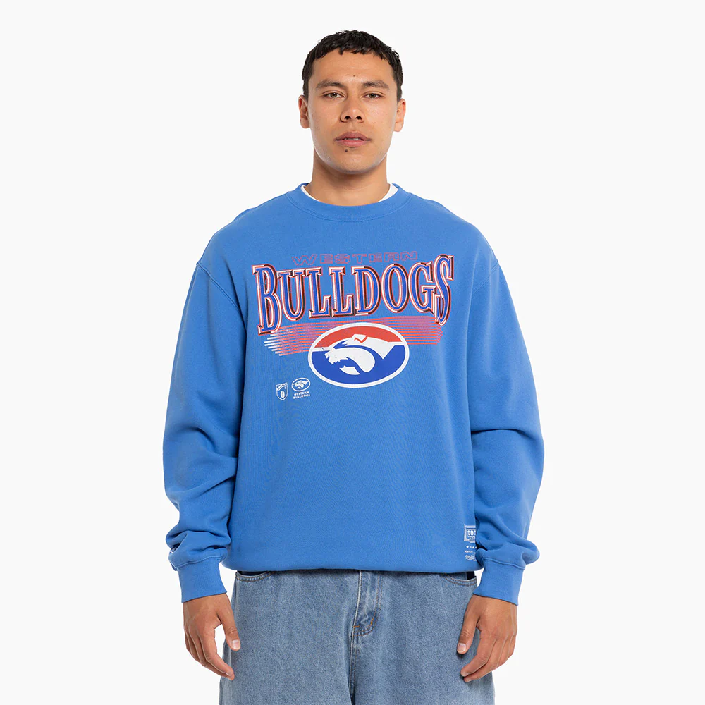 Western Bulldogs Mitchell & Ness Adults Underscore Crew Neck Sweater - Image 3