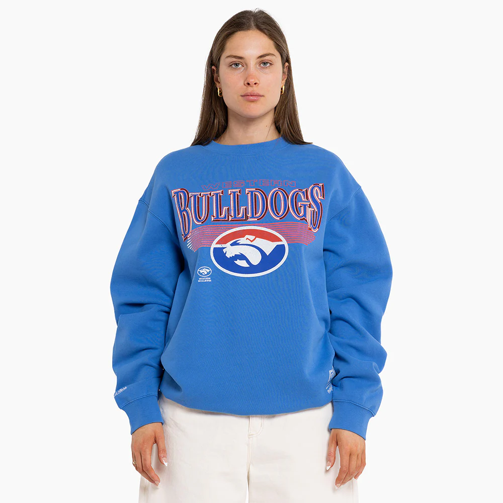 Western Bulldogs Mitchell & Ness Adults Underscore Crew Neck Sweater - Image 4