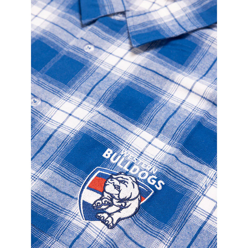 Western Bulldogs Mens Check Flannel Shirt - Image 6