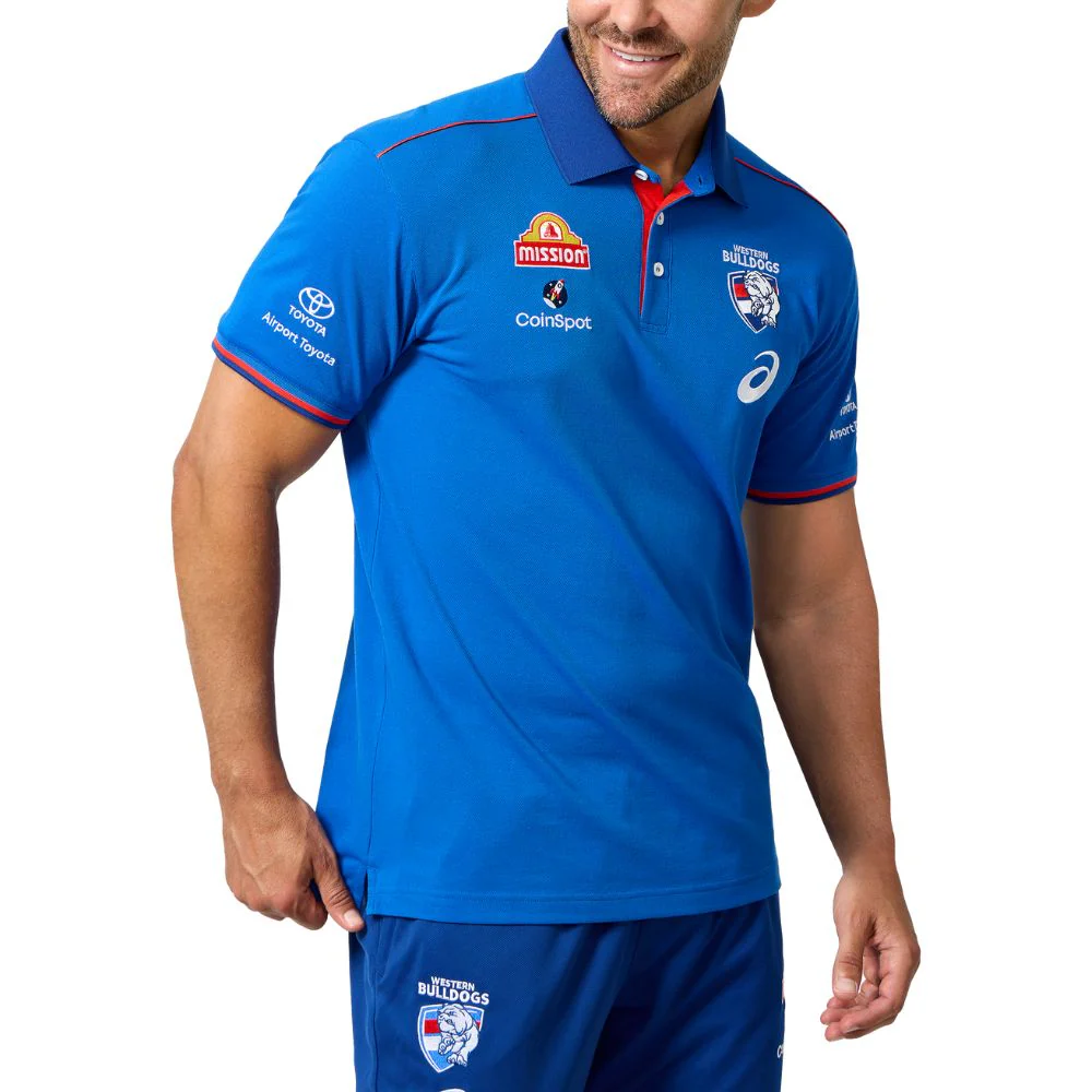 Western Bulldogs 2025 Authentic Media Polo - Image 3