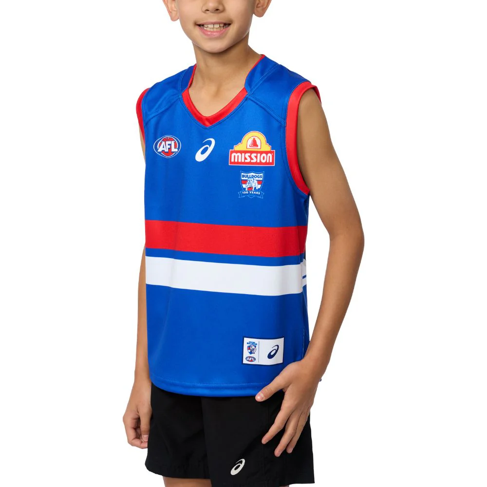 Western Bulldogs 2025 Authentic 100 Year Youth Home Guernsey