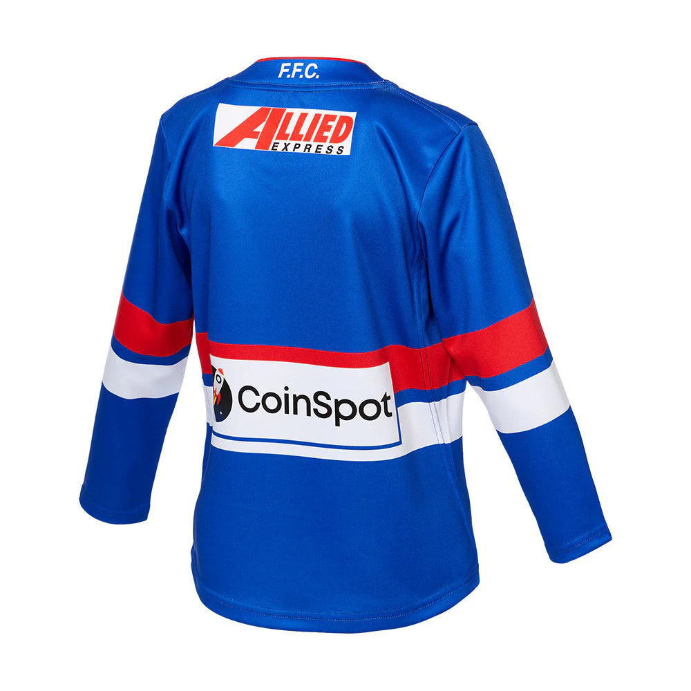 Western Bulldogs 2025 Authentic 100 Year Youth Home Long Sleeve Guernsey - Image 2