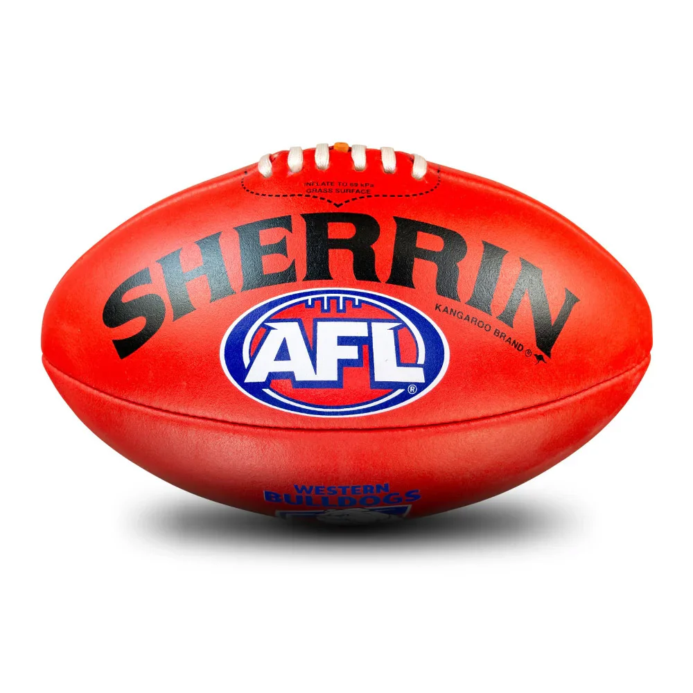 Western Bulldogs Sherrin Size 5 Leather - Image 3