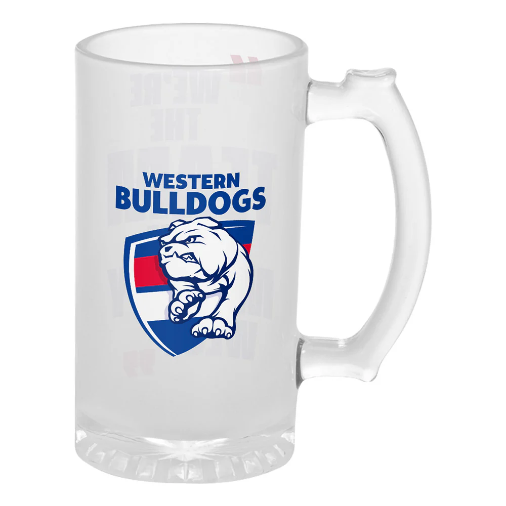 Western Bulldogs Frosted Stein 500ml