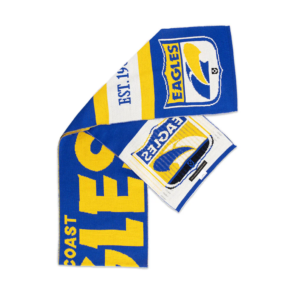 West Coast Eagles Throwback Merino Wool Scarf - Image 2