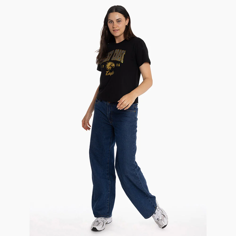 West Coast Eagles Womens Printed Pop Tee - Image 4