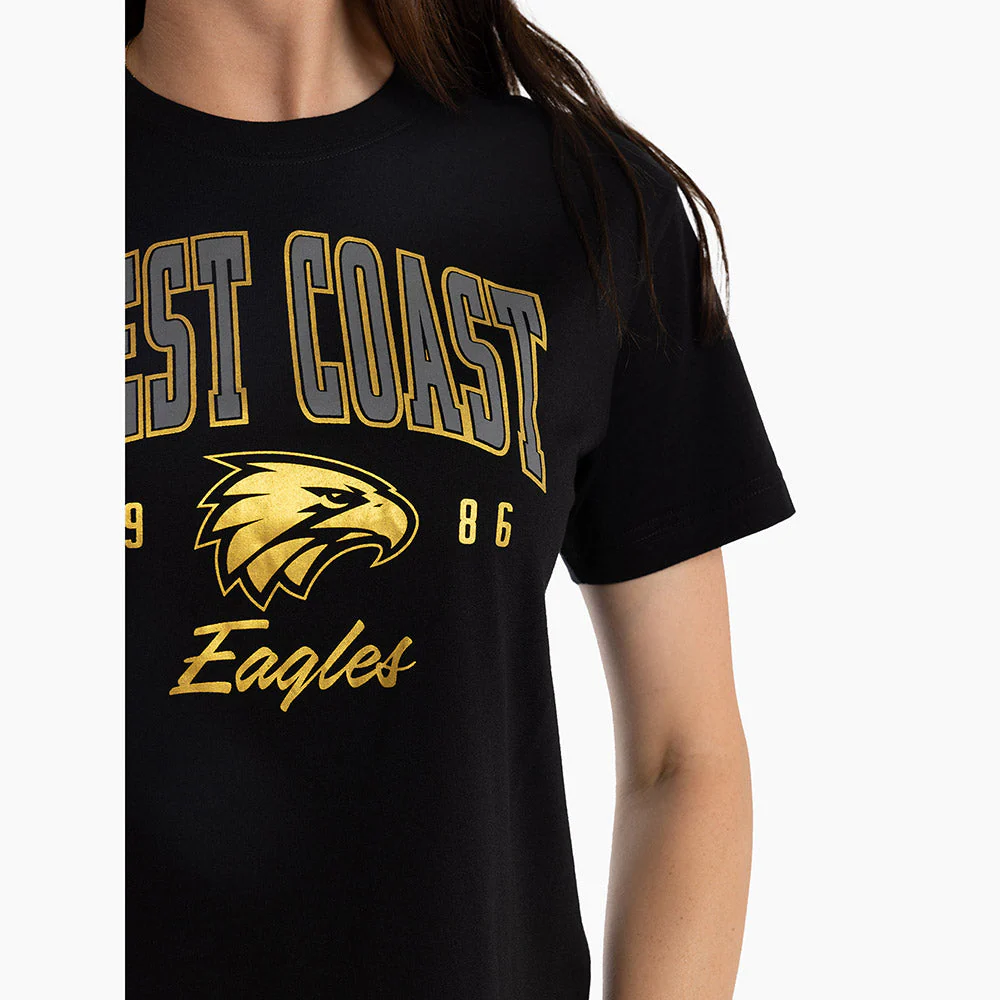 West Coast Eagles Womens Printed Pop Tee - Image 5