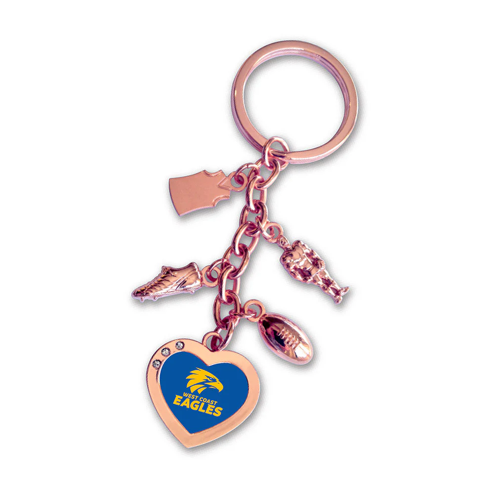 West Coast Eagles Charm Keyring - Image 2