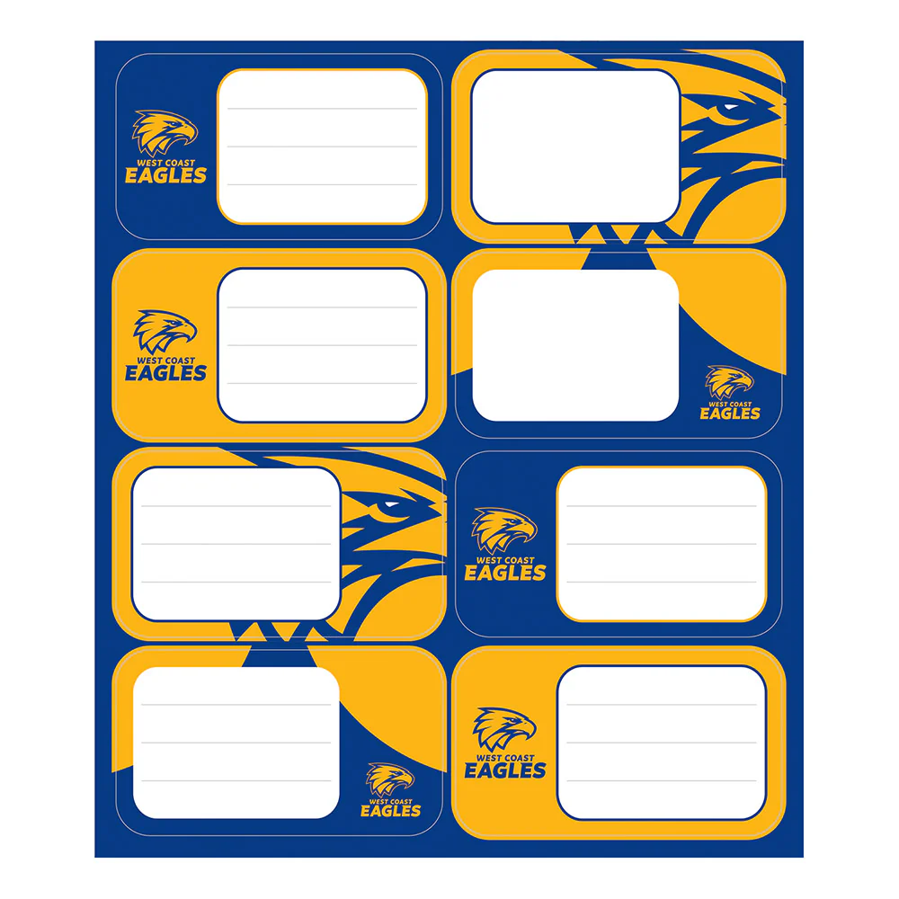 West Coast Eagles Book Labels