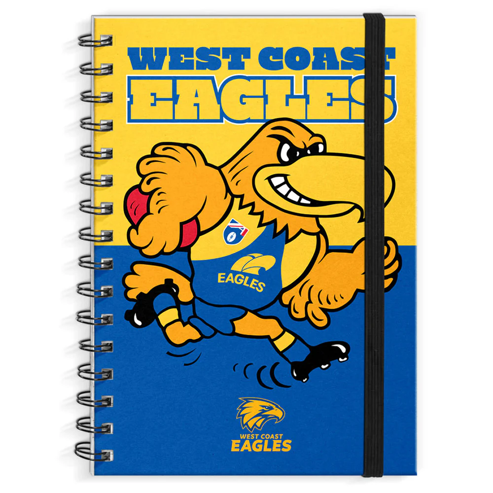 West Coast Eagles Retro Mascot A4 Notebook - Image 2