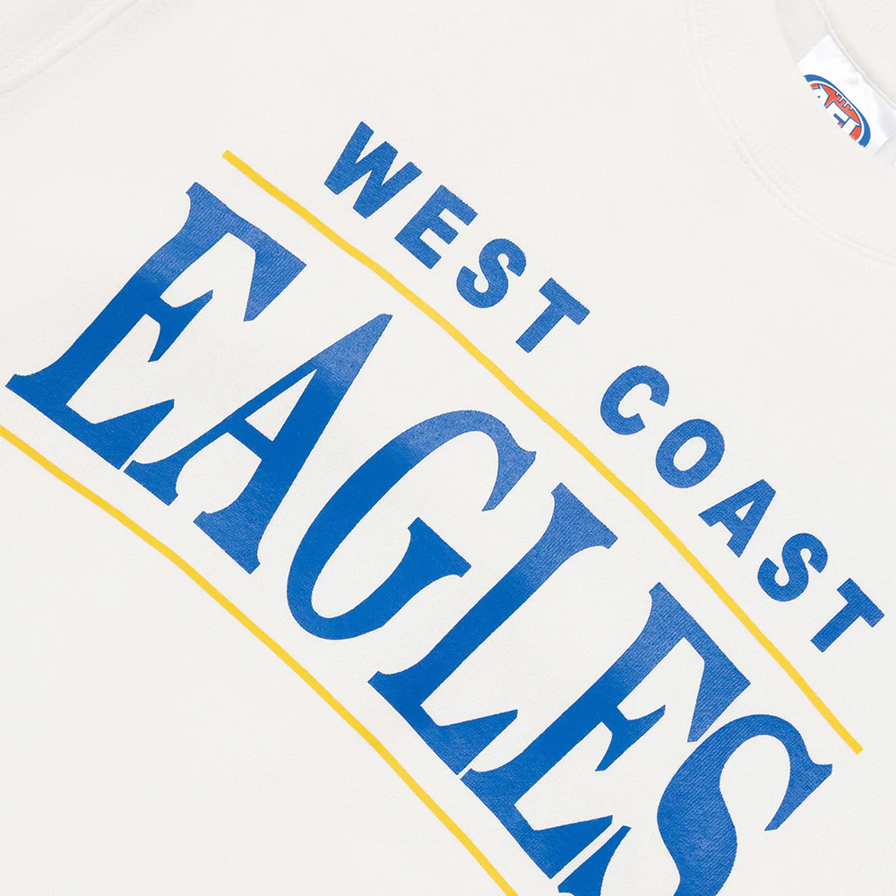 West Coast Eagles Womens Stripe Sleeve Crew - Image 3