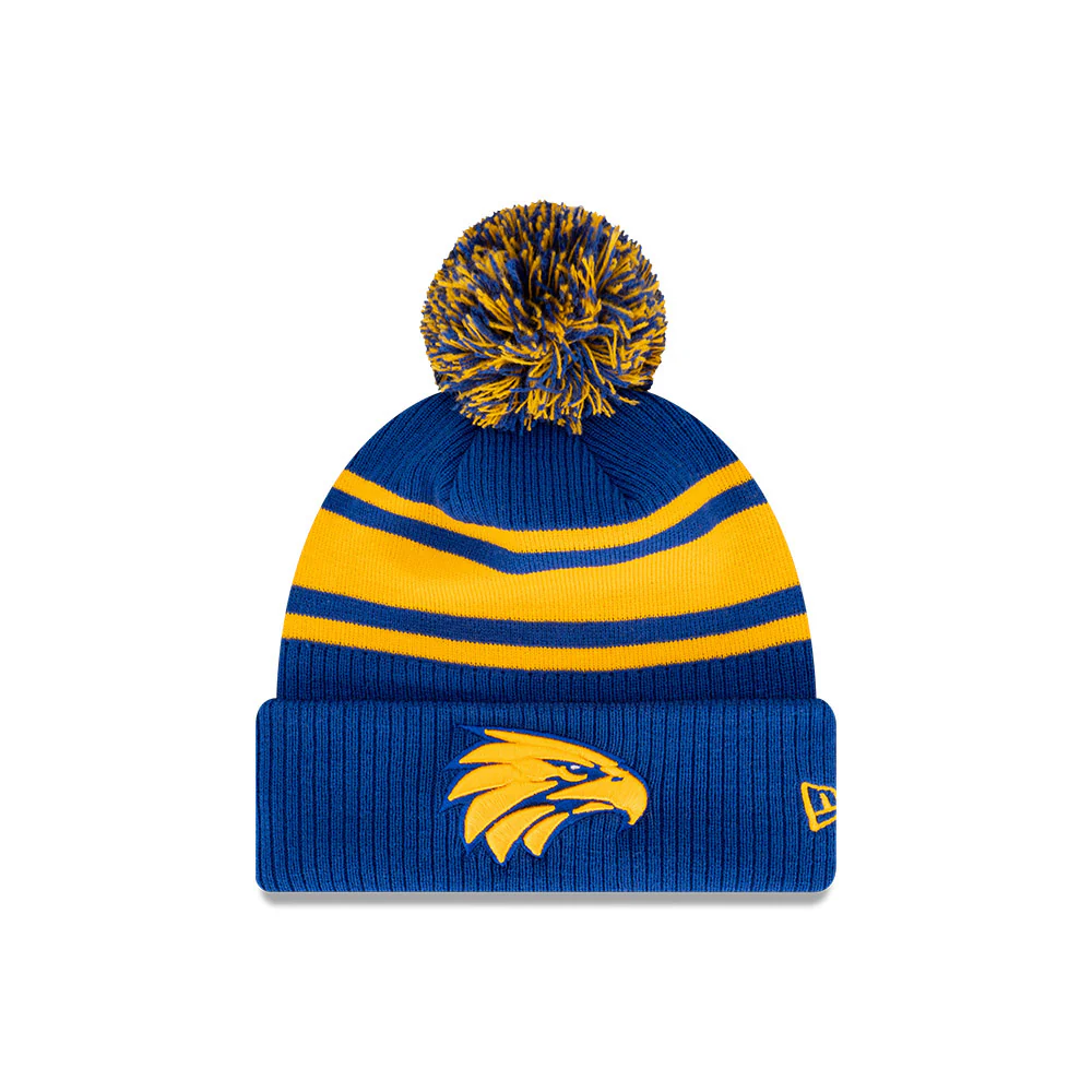 West Coast Eagles New Era Stripe Knitted Beanie