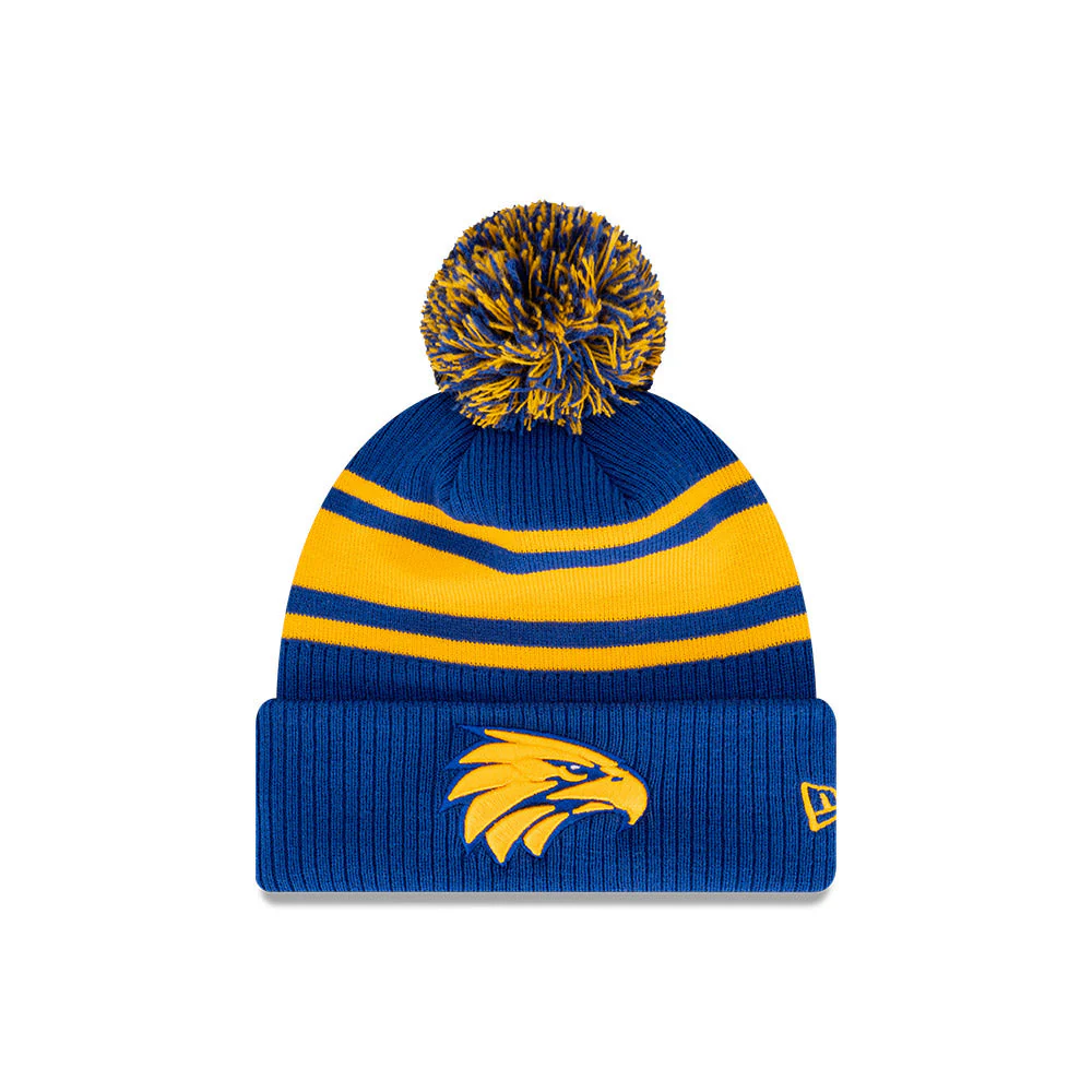 West Coast Eagles New Era Stripe Knitted Beanie - Image 3