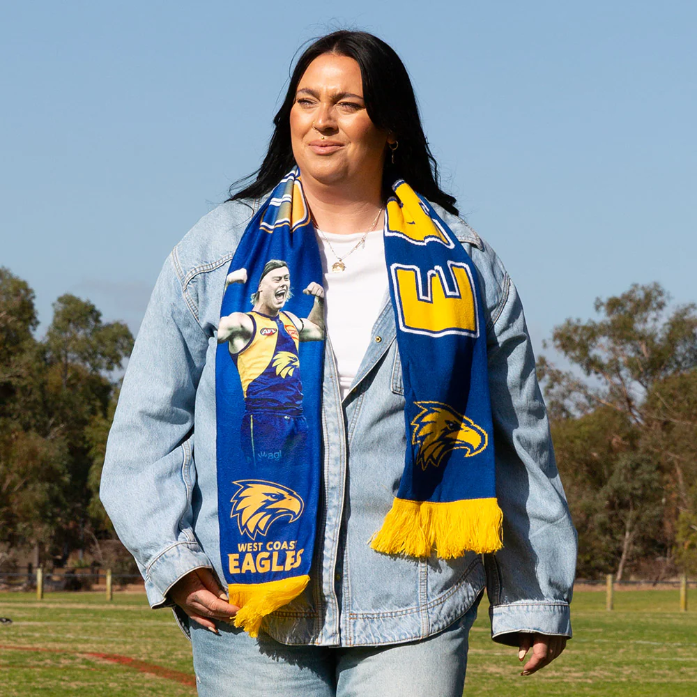West Coast Eagles Player Scarf - Harley Reid