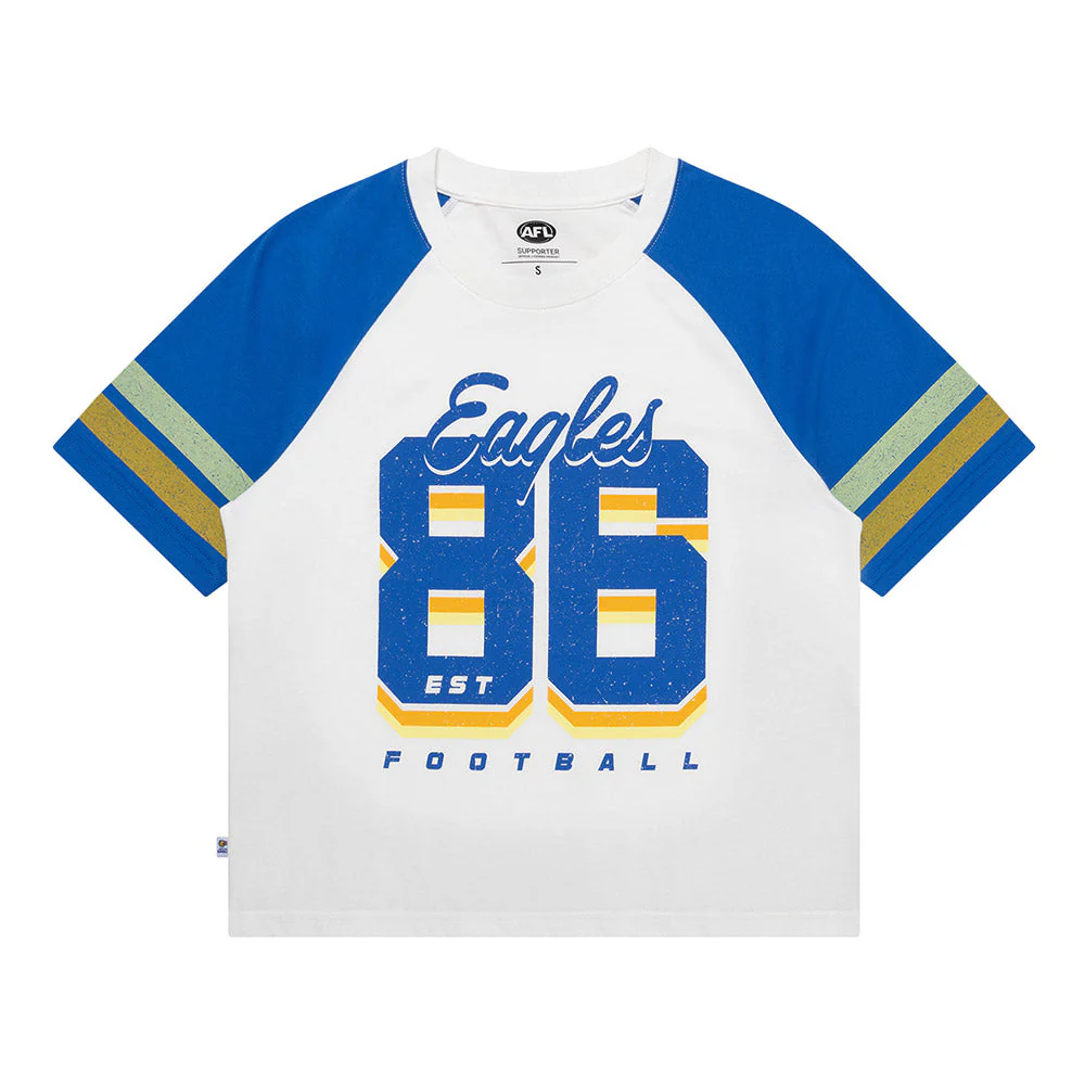 West Coast Eagles 2-Tone Womens Raglan Tee - Image 5