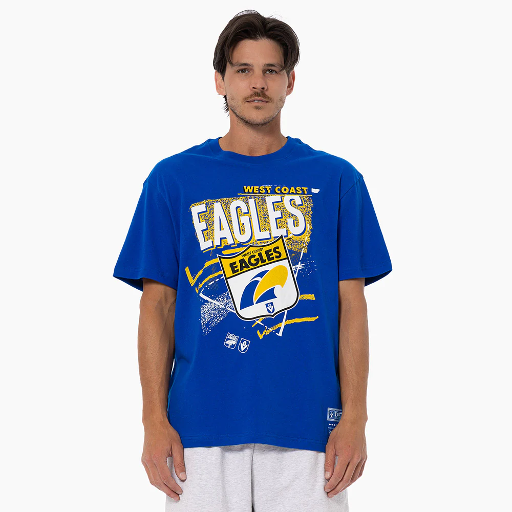 West Coast Eagles Mitchell & Ness Abstract Logo Tee