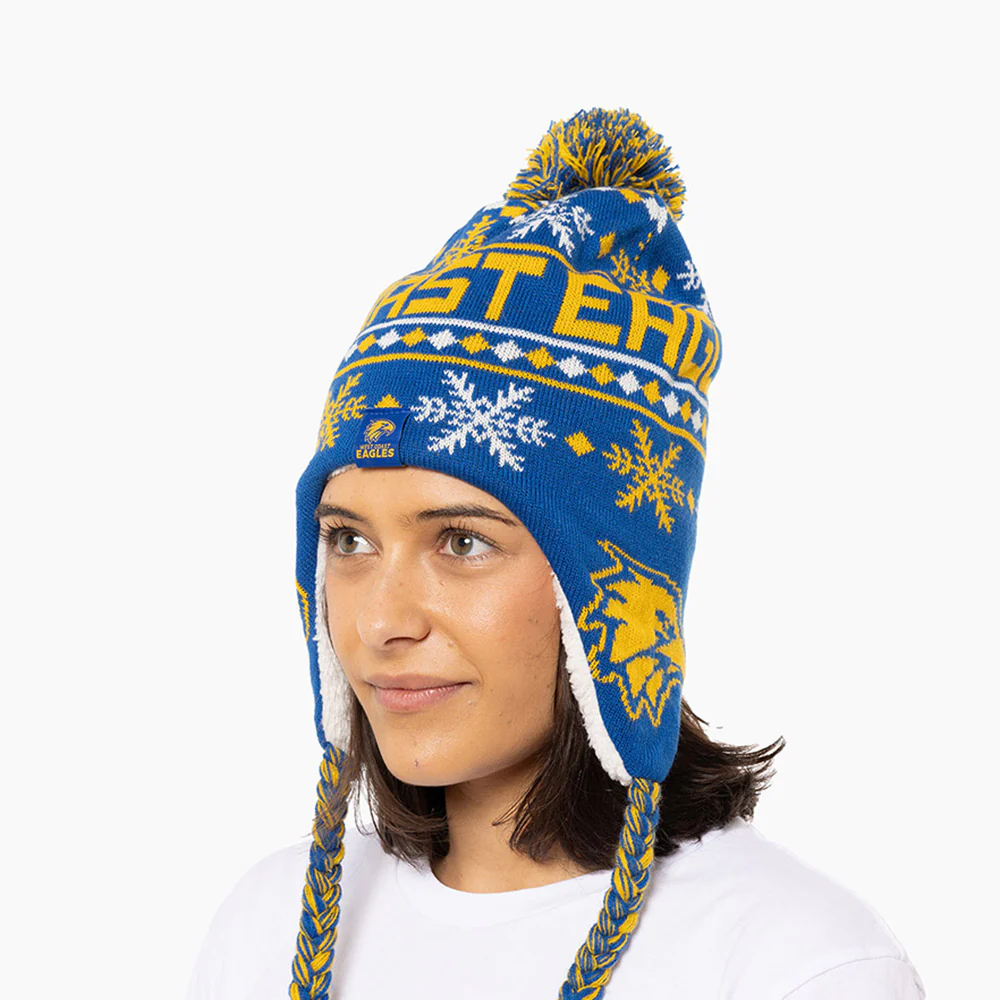 West Coast Eagles Adult Snowflake Beanie