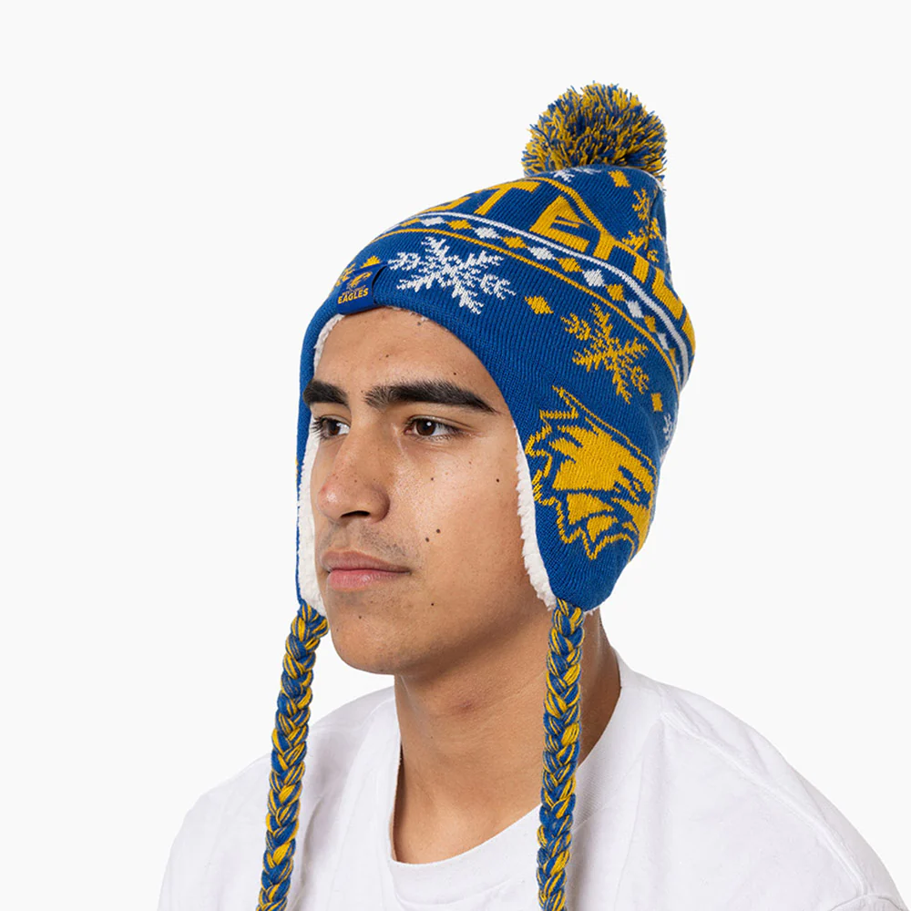 West Coast Eagles Adult Snowflake Beanie - Image 3