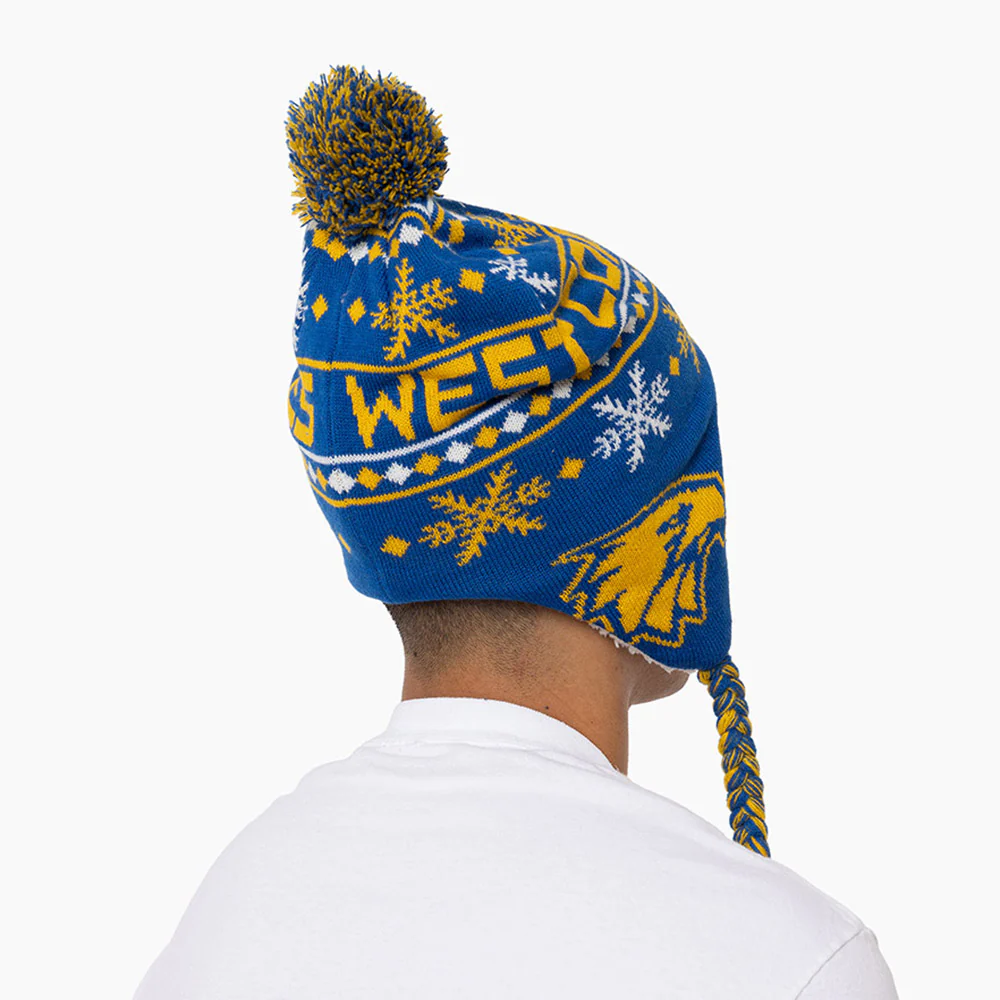 West Coast Eagles Adult Snowflake Beanie - Image 4