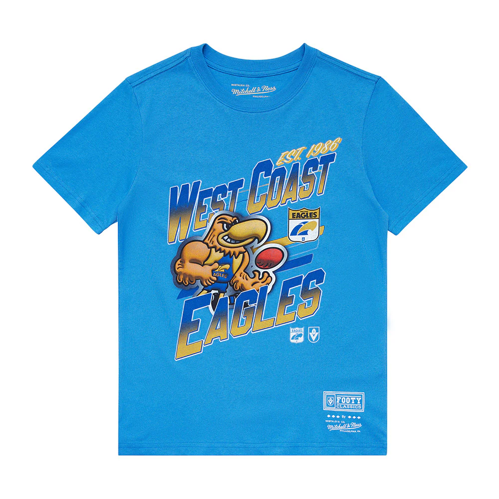 West Coast Eagles Mitchell & Ness Mascot Character Youth Tee