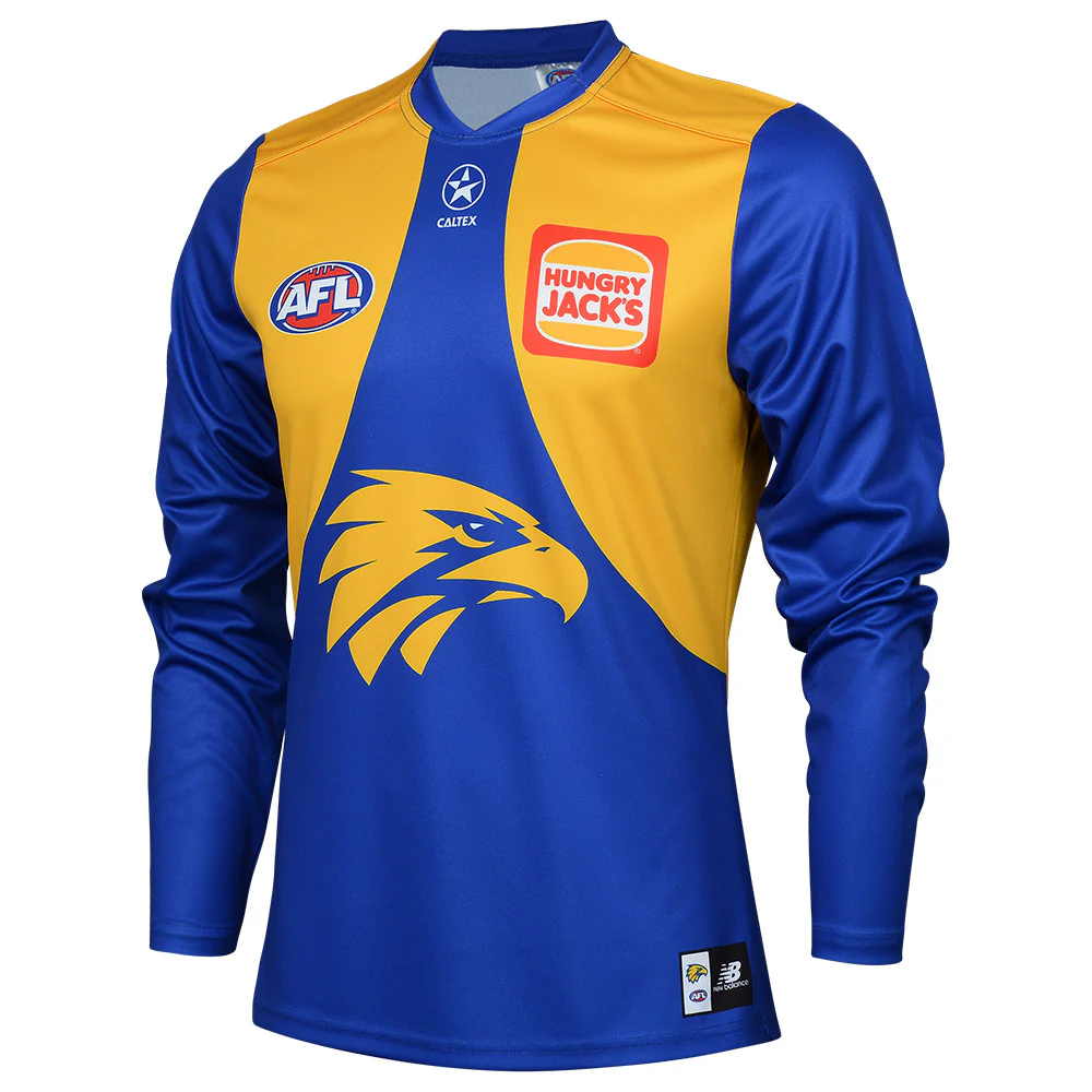 West Coast Eagles 2024 Authentic Mens Long Sleeve Home Guernsey