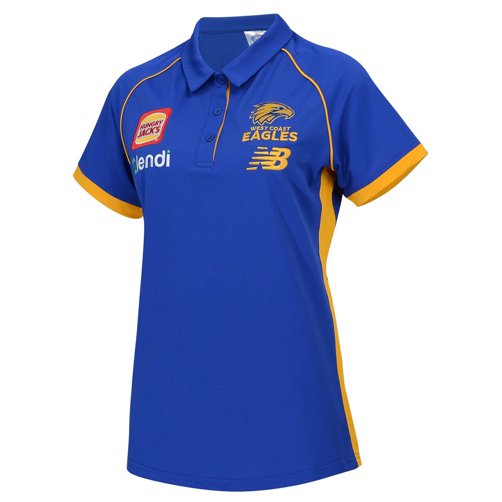 West Coast Eagles 2024 Authentic Womens Media Polo