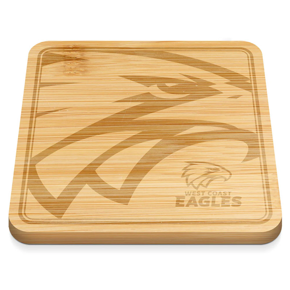 West Coast Eagles 35cm Square Bamboo Cheese Board - Image 2