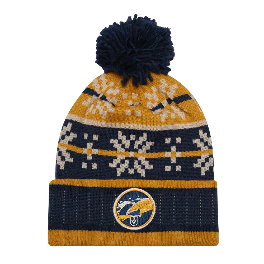 West Coast Eagles Adult Cable Beanie