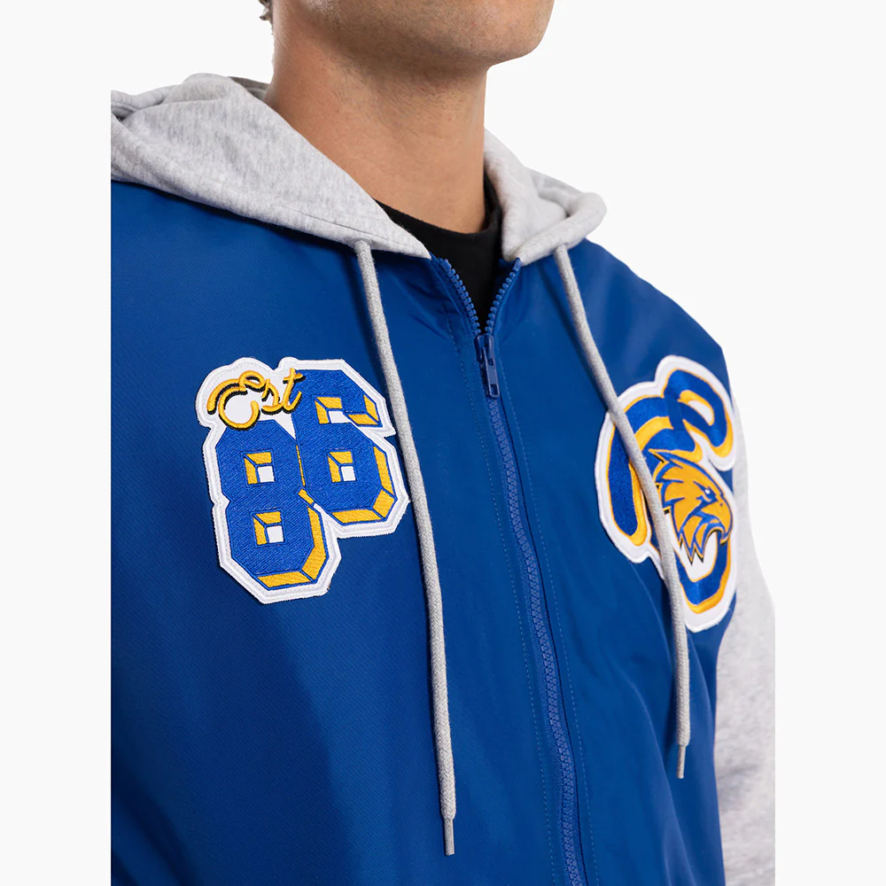 West Coast Eagles Adult Patchwork Bomber Jacket - Image 6