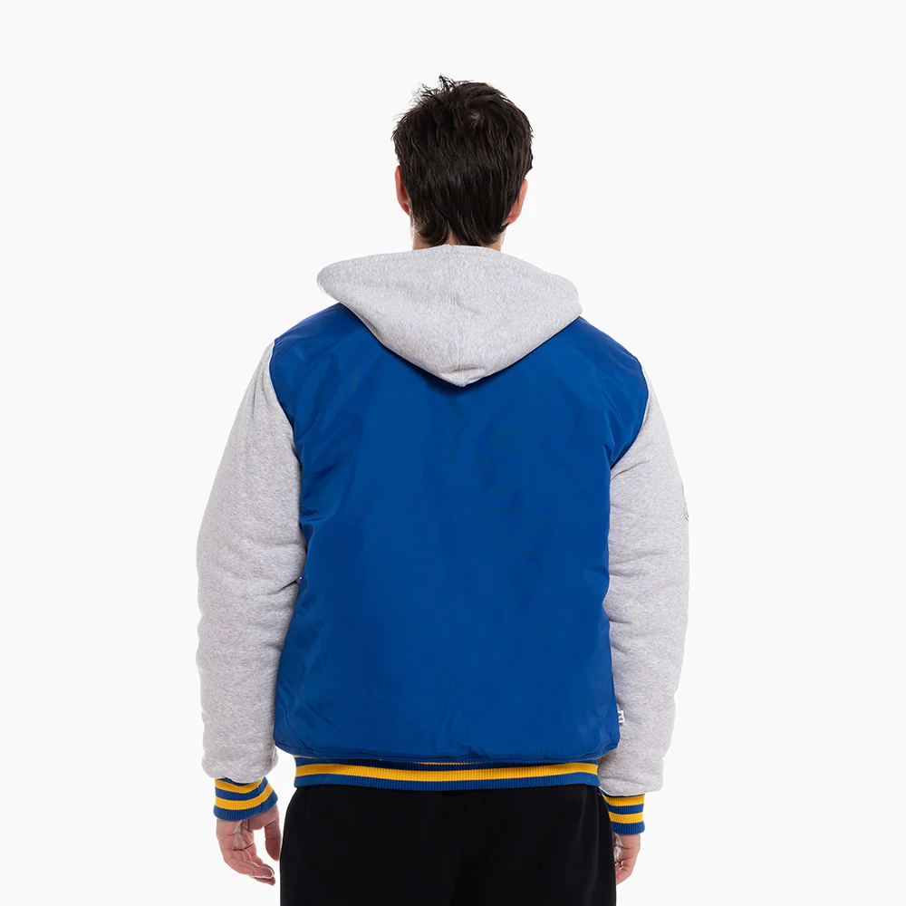 West Coast Eagles Adult Patchwork Bomber Jacket - Image 7