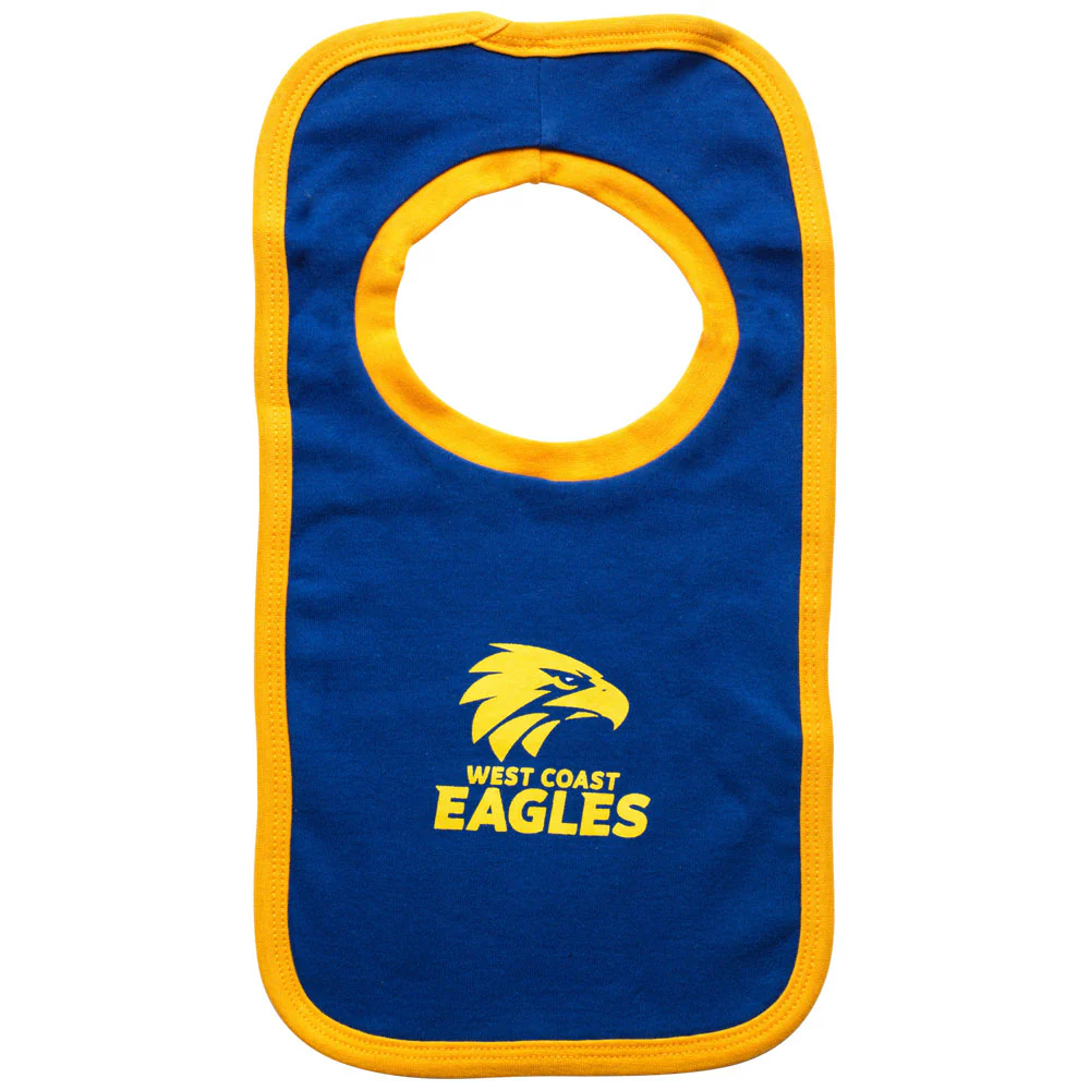West Coast Eagles Babies 2 Pack Bib Set - Image 2