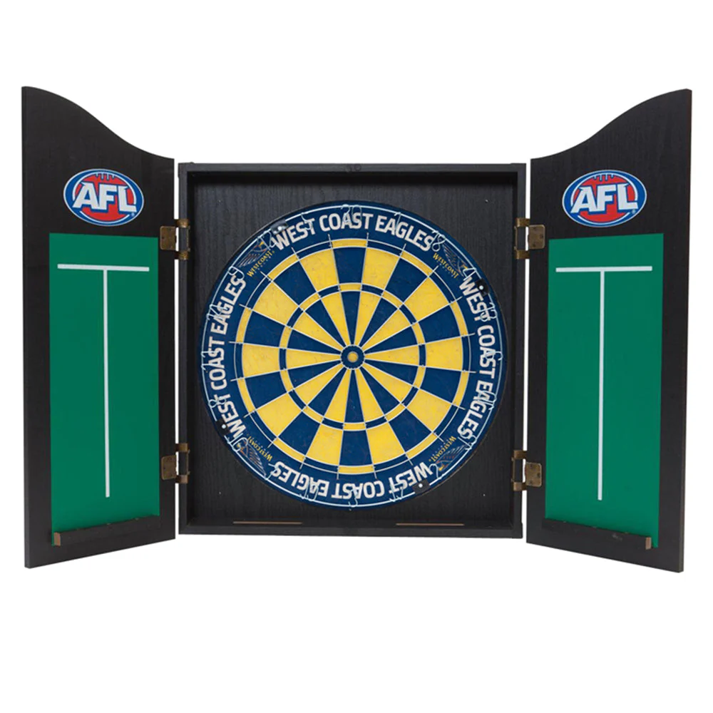 West Coast Eagles Dartboard In Cabinet - Image 3