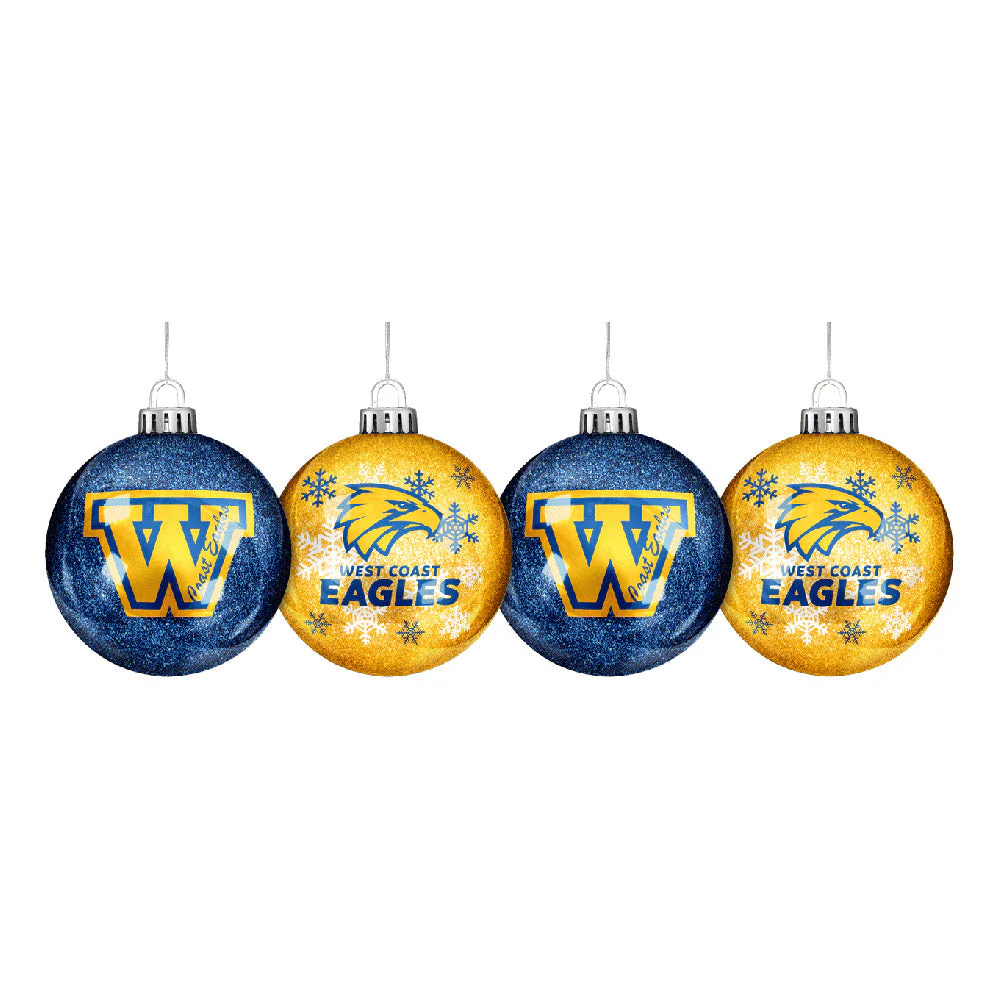 West Coast Eagles Glitter Baubles - Image 2