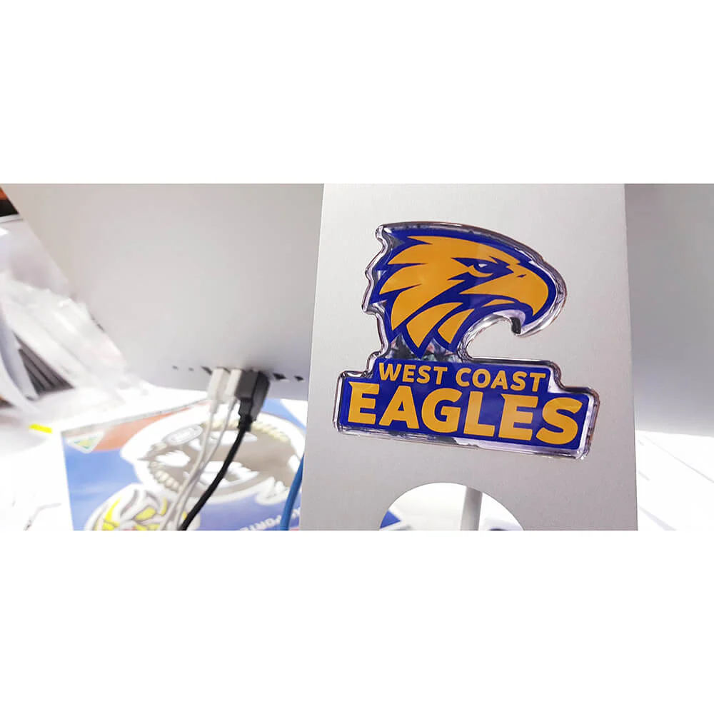 West Coast Eagles Lensed Chrome Decal - Image 2